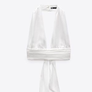 SATIN EFFECT CROP TOP